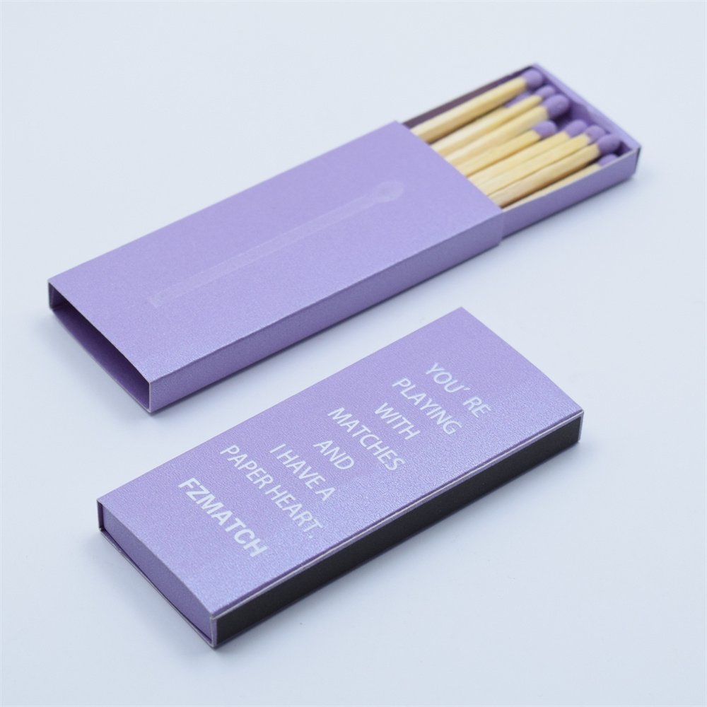 Hot Sale Wooden Matchsticks Customized Hotel Advertising Safety Long Colorful Matchboxes Custom Box Matches