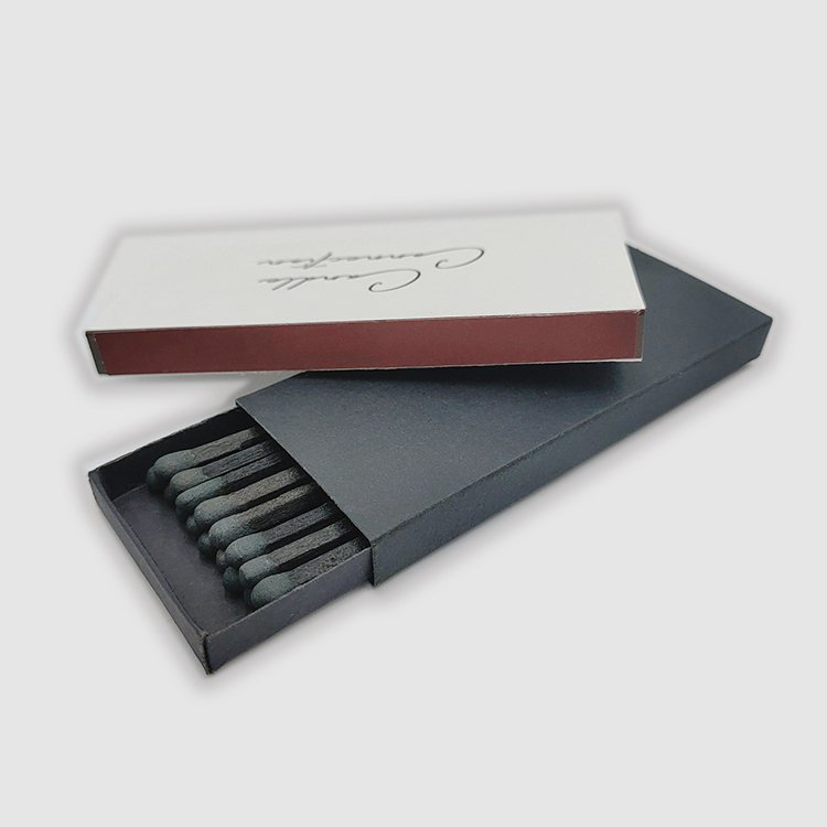 custom black matches for hotel candle long sticks safety bulk black box candle matches