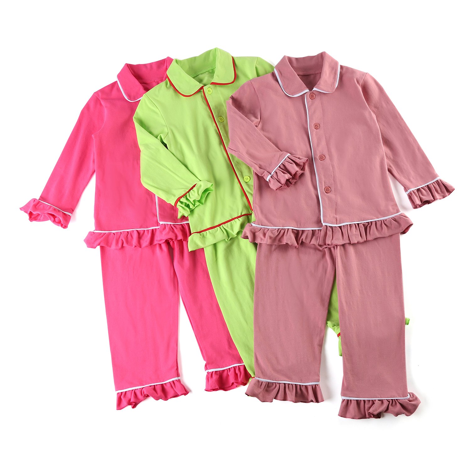 RTS 2 pieces sets matching family baby Christmas pajamas sets kids boys girls long sleeve cotton pyjamas
