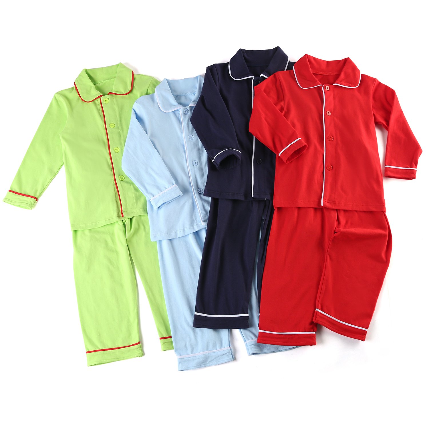 RTS 2 pieces sets matching family baby Christmas pajamas sets kids boys girls long sleeve cotton pyjamas
