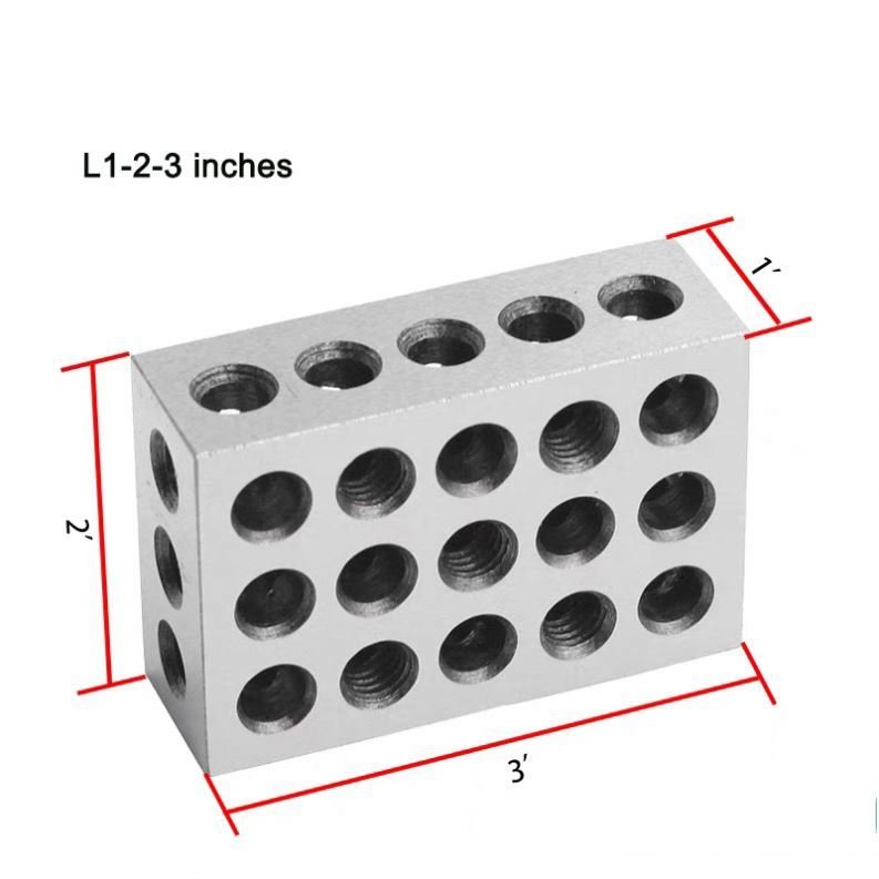 TEBAK Machine Tools 1 Pair Ultra Precision 2-4-6 Blocks 23 Holes Matched 0.0002" Machinist 246 block set