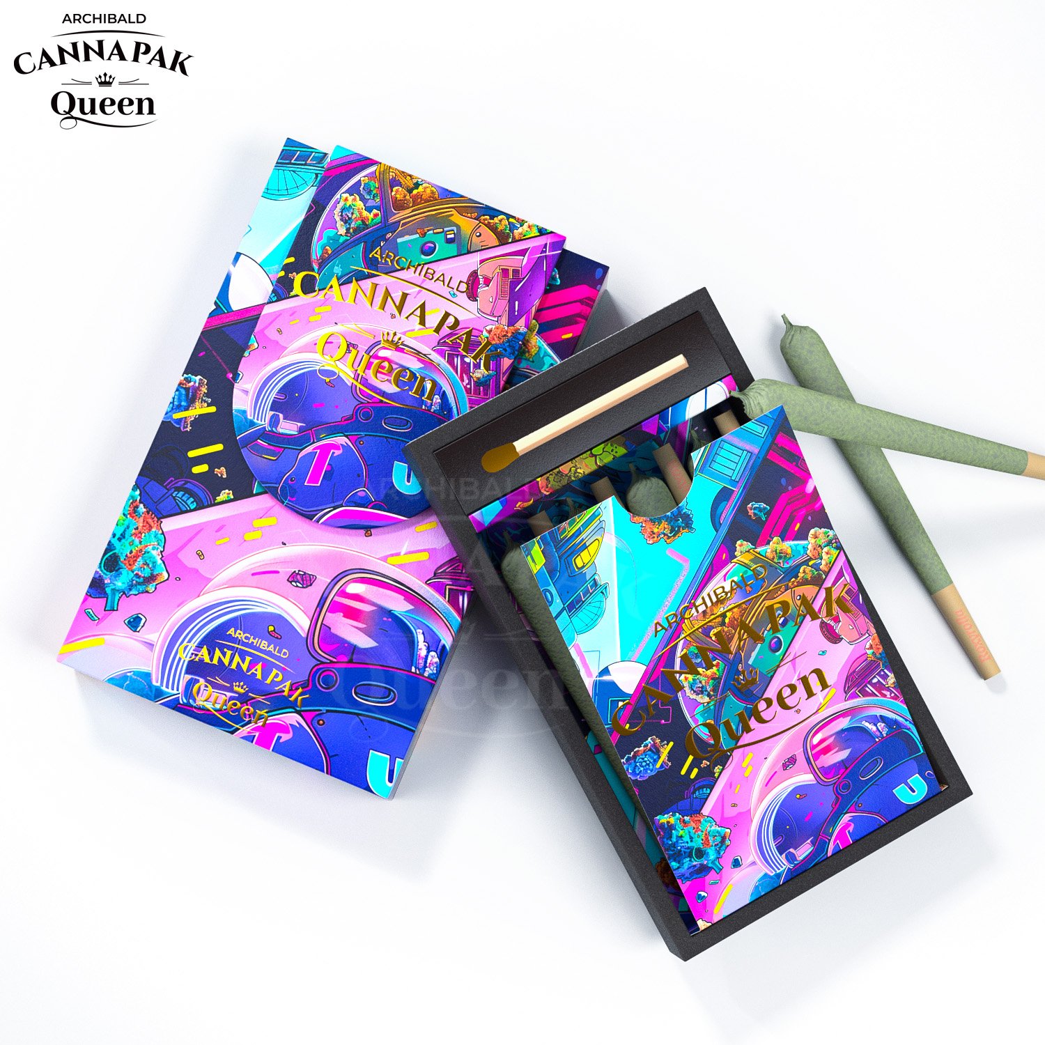 Archibald Exported Good Quality Tobacco Box Child Resistant Slide Out Cr Drawer Custom Cartridge Box