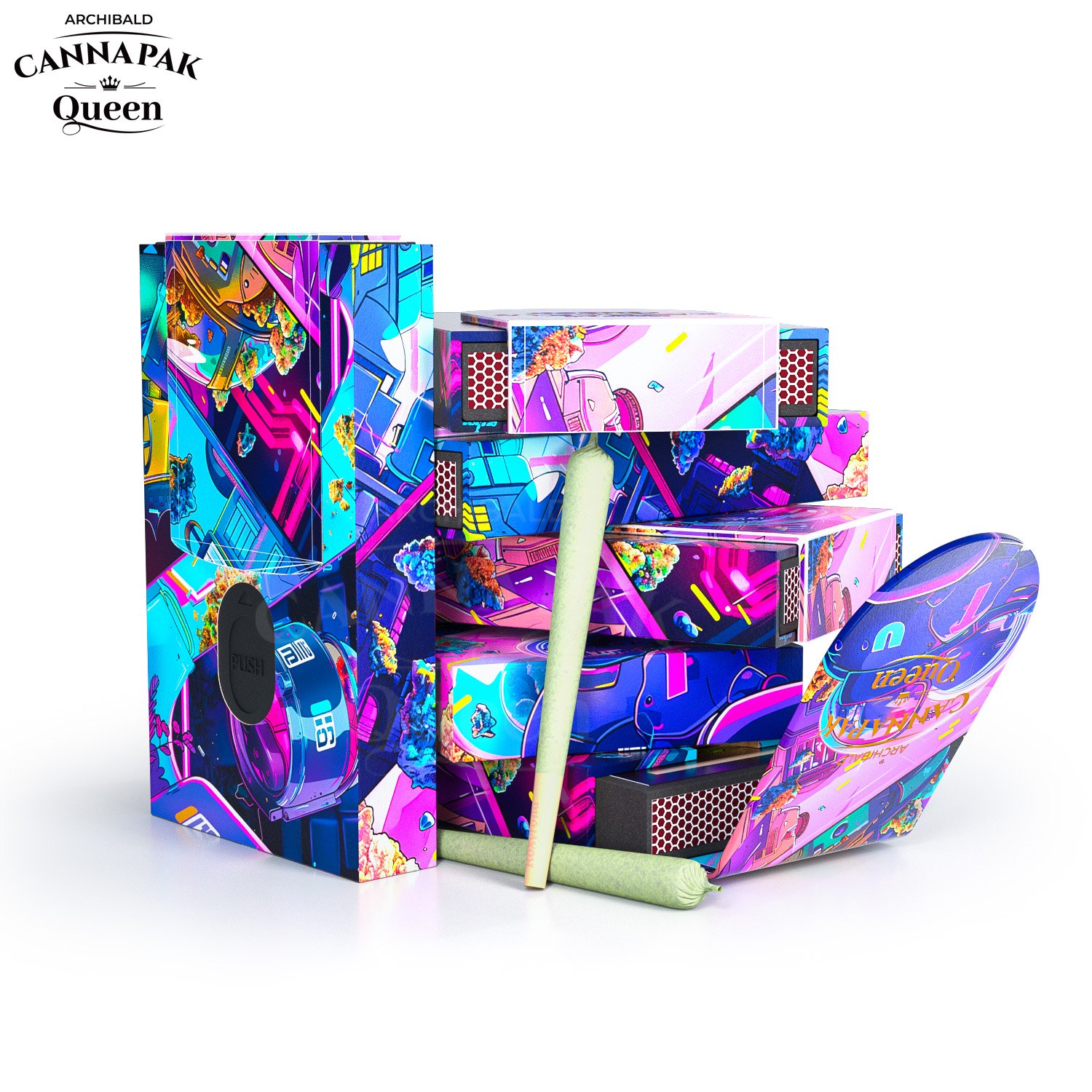 Archibald Exported Good Quality Tobacco Box Child Resistant Slide Out Cr Drawer Custom Cartridge Box
