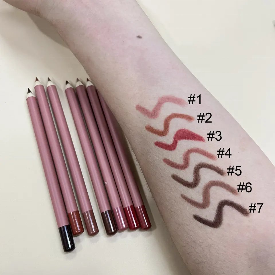 DIY Lip Set Free Match Smooth Creamy Lip Liner Nude Brown Lip Kit with Private Label