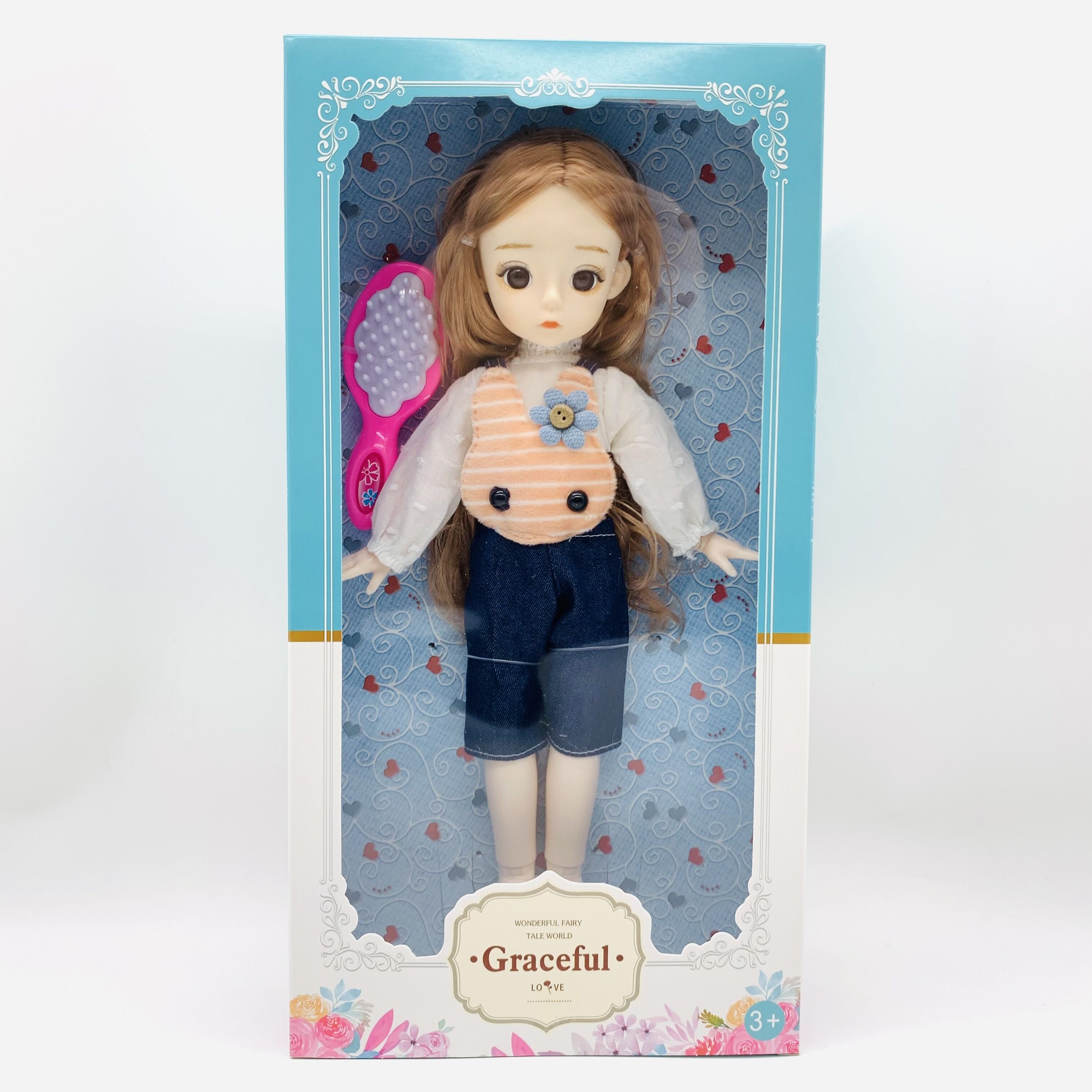 12 inch 22 joint makeup and cute doll with fashionable dress girl toy