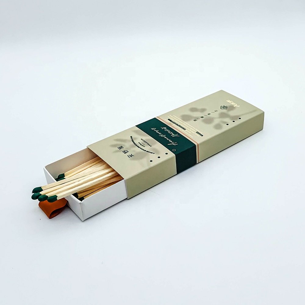 wholesale customized size private label color long safety matches in matchbox