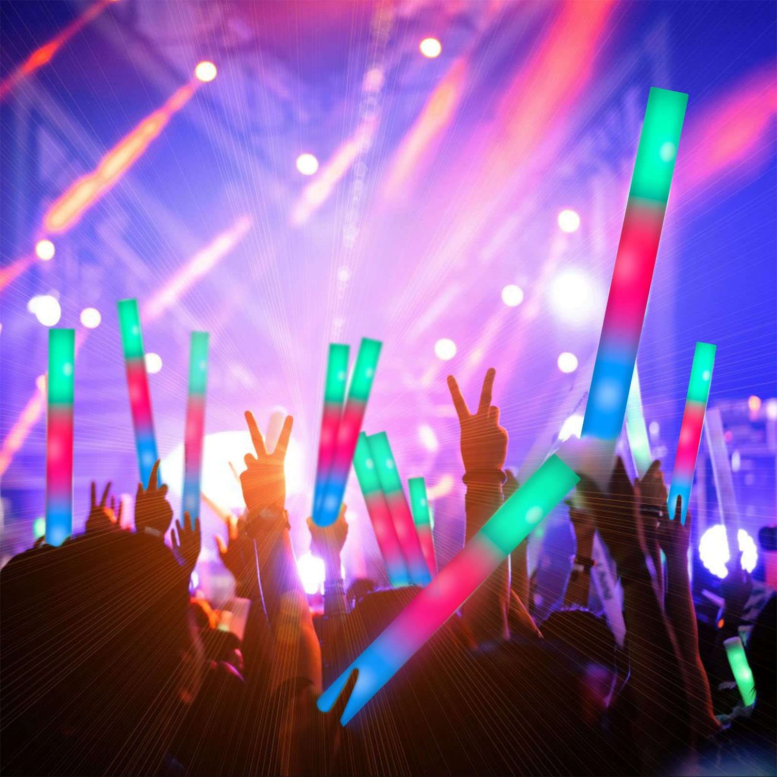 Custom Logo Printed Light Up Foam Stick Personalized Design Flashing Glow Light up LED Foam Sticks for Memorable Events