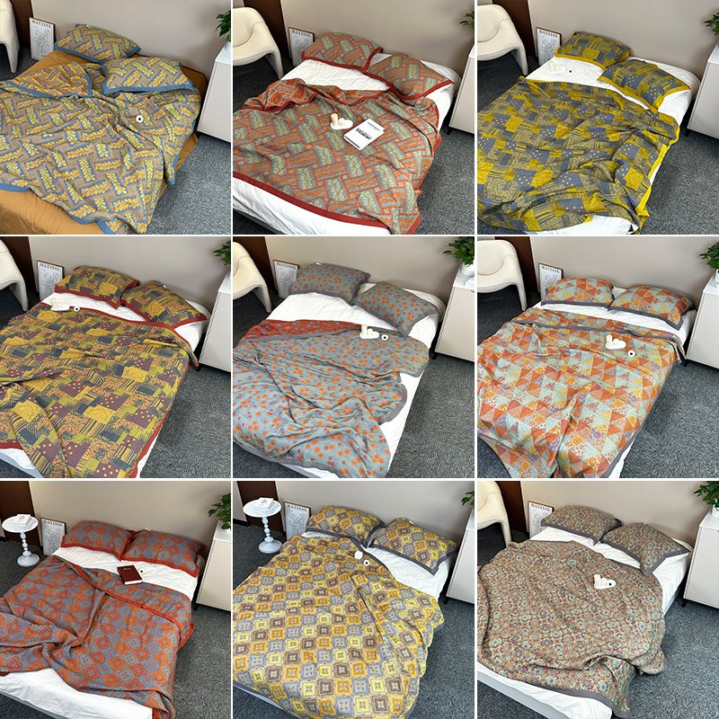 Hot Popular High Quality Bed Cover Fast Delivery Bed Sheet 100% Organic Cotton Bedspreads Woven 40 Modern Picture Printed 400gsm