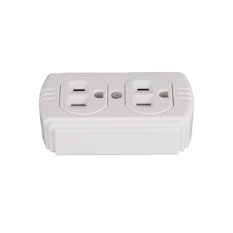 110V /220V Ivory Duplex Socket South American Standard Wall Outlet with Six-Hole Flat Style ABS Plastic Matching Plugs & Sockets