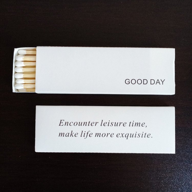 Aromatherapy candle long rod match lengthened 10cm cigar black and white head lettering cake room baking matchbox
