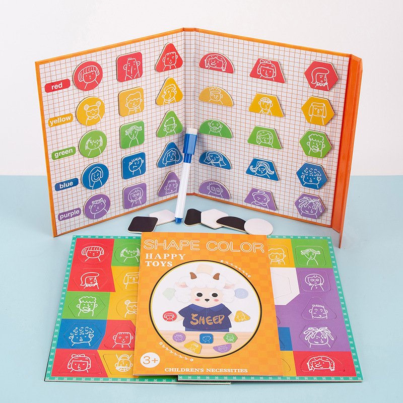Children's Magnetic Puzzle Magnetic Shape Color Matching Book Magnetic Game For Kids Magnet Toy