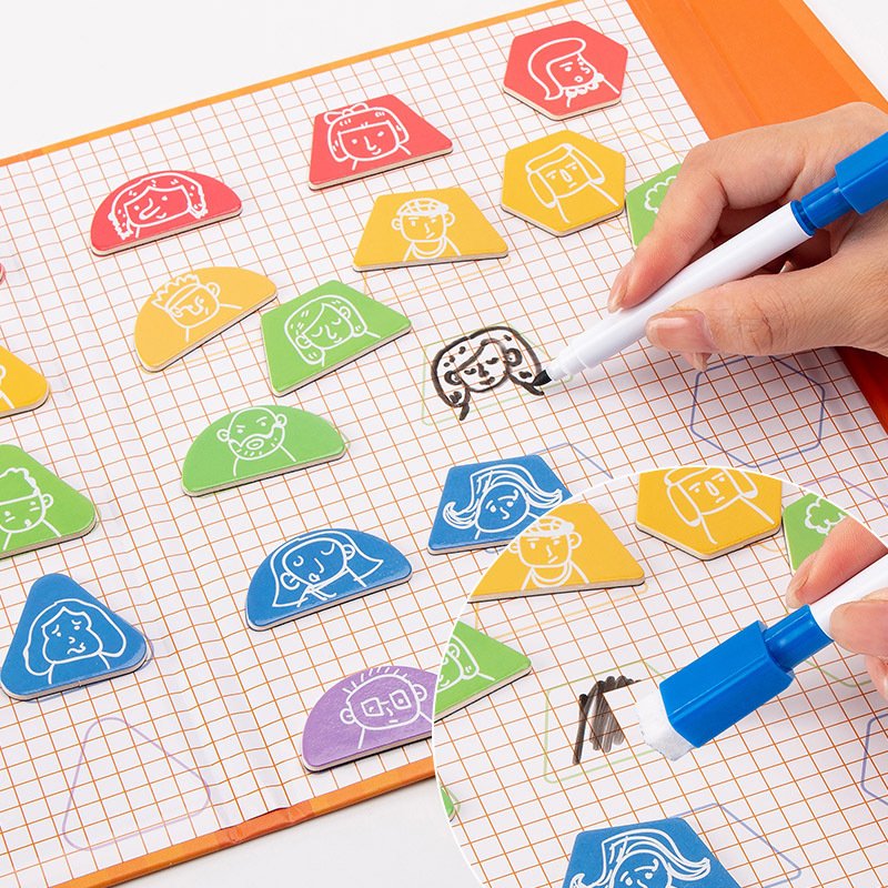 Children's Magnetic Puzzle Magnetic Shape Color Matching Book Magnetic Game For Kids Magnet Toy