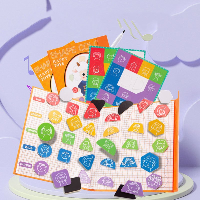 Children's Magnetic Puzzle Magnetic Shape Color Matching Book Magnetic Game For Kids Magnet Toy