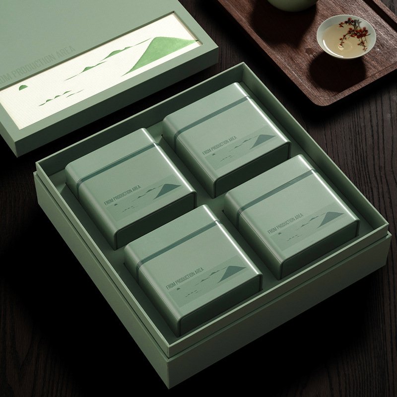 High End Custom Logo Luxury Design Gift Box Tea Packaging Box With Match Bag