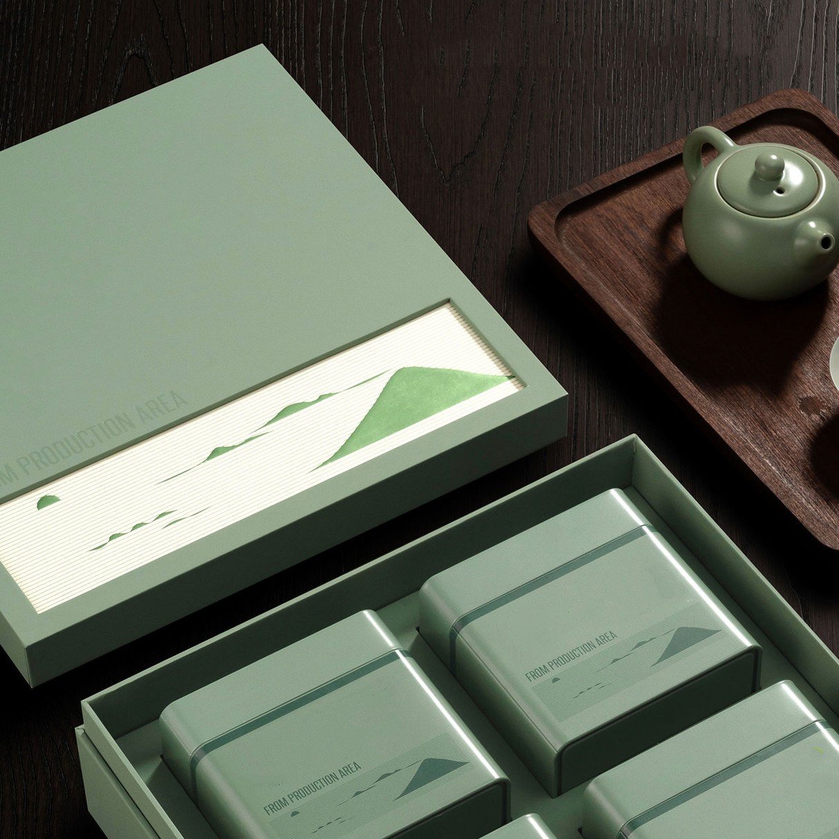 High End Custom Logo Luxury Design Gift Box Tea Packaging Box With Match Bag