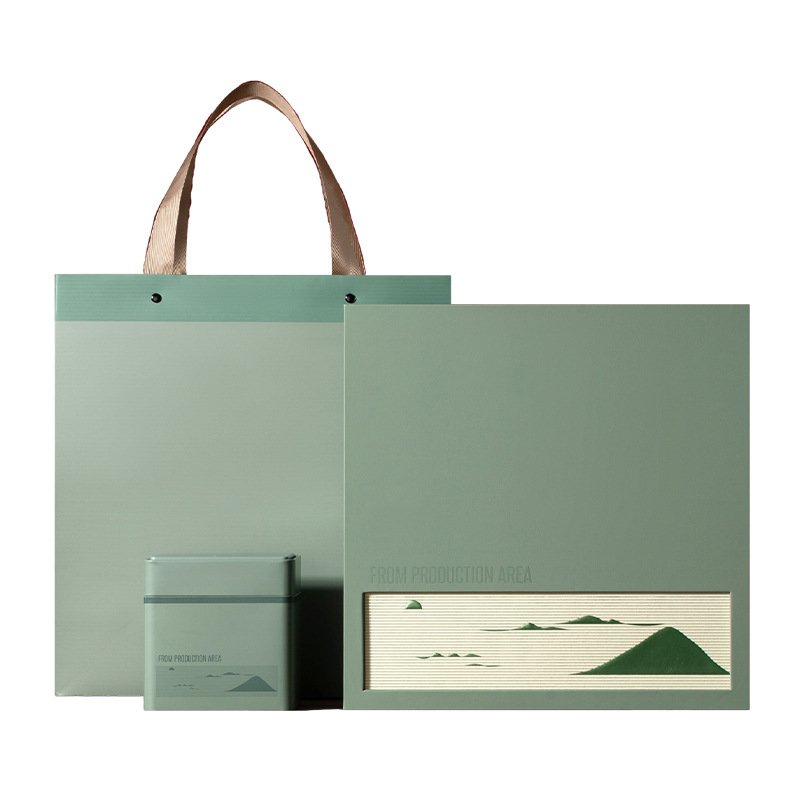 High End Custom Logo Luxury Design Gift Box Tea Packaging Box With Match Bag
