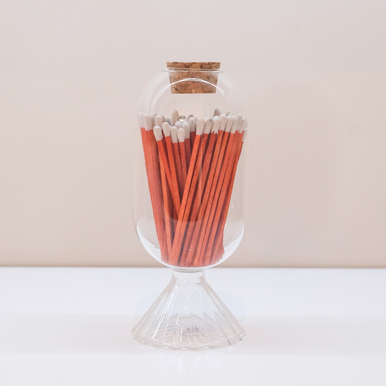 Wholesale Customized Match Decorative Custom Logo Long Wooden Stick Glass Bottle Of matches with logo