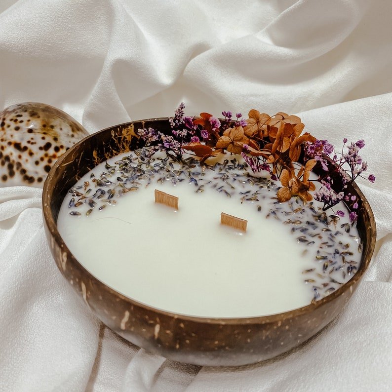 scented luxury unique customized strong label candles coconut candle home personalized strong wedding coconut shell candles