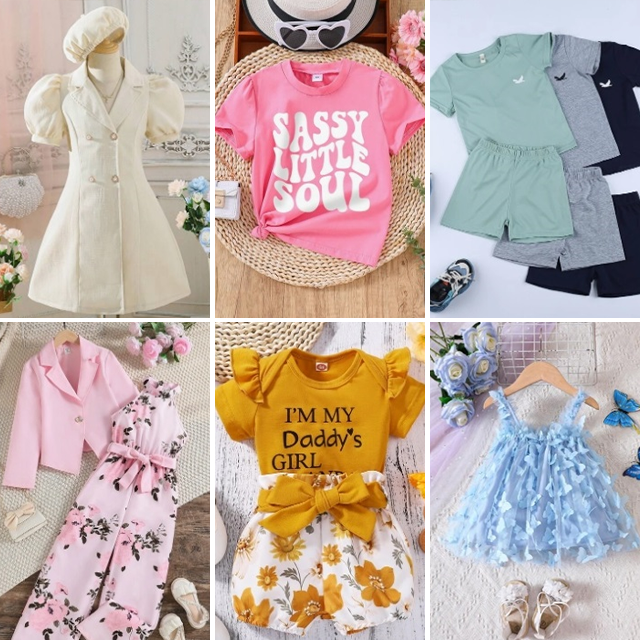 Wholesale mix match of children's clothing women's clothing summer fashion floral sets girls' dresses are randomly shipped