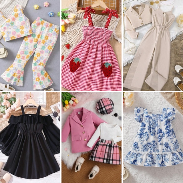 Wholesale mix match of children's clothing women's clothing summer fashion floral sets girls' dresses are randomly shipped