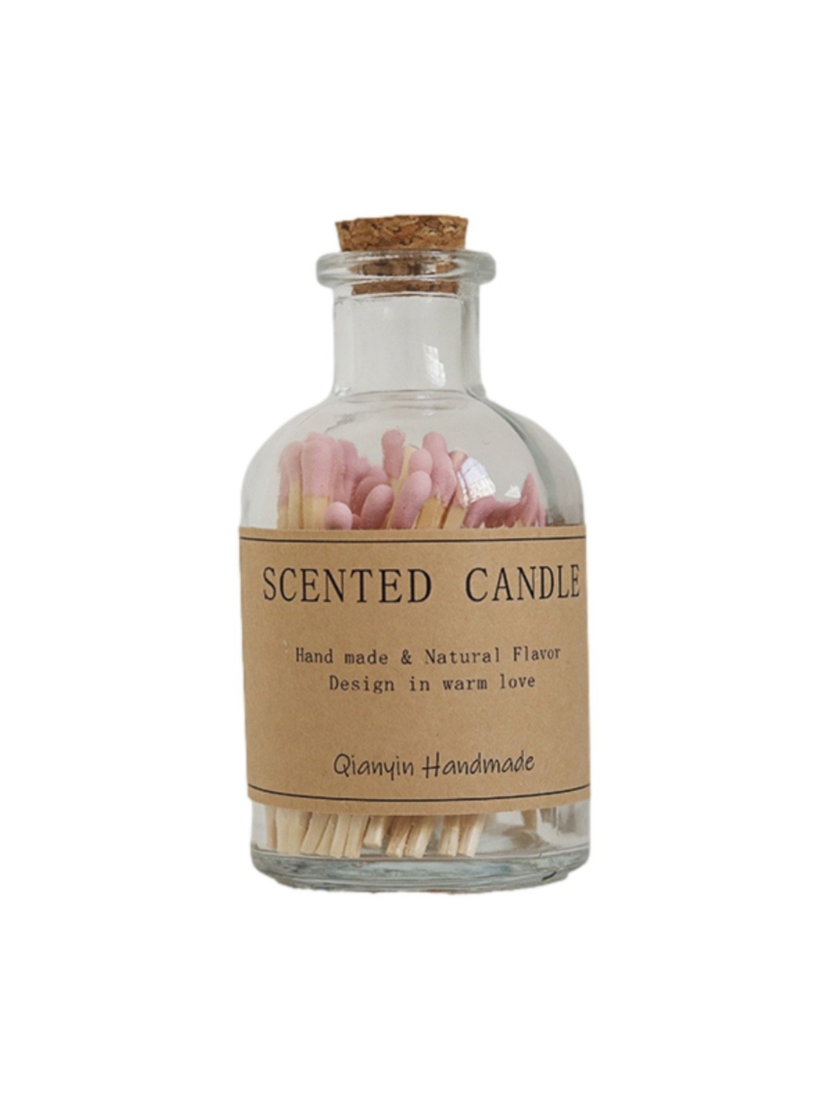 INS Aromatherapy Candle Cup Extended Match Bottle 10cm Vintage Creative Match Glass Bottle Aromatherapy Match