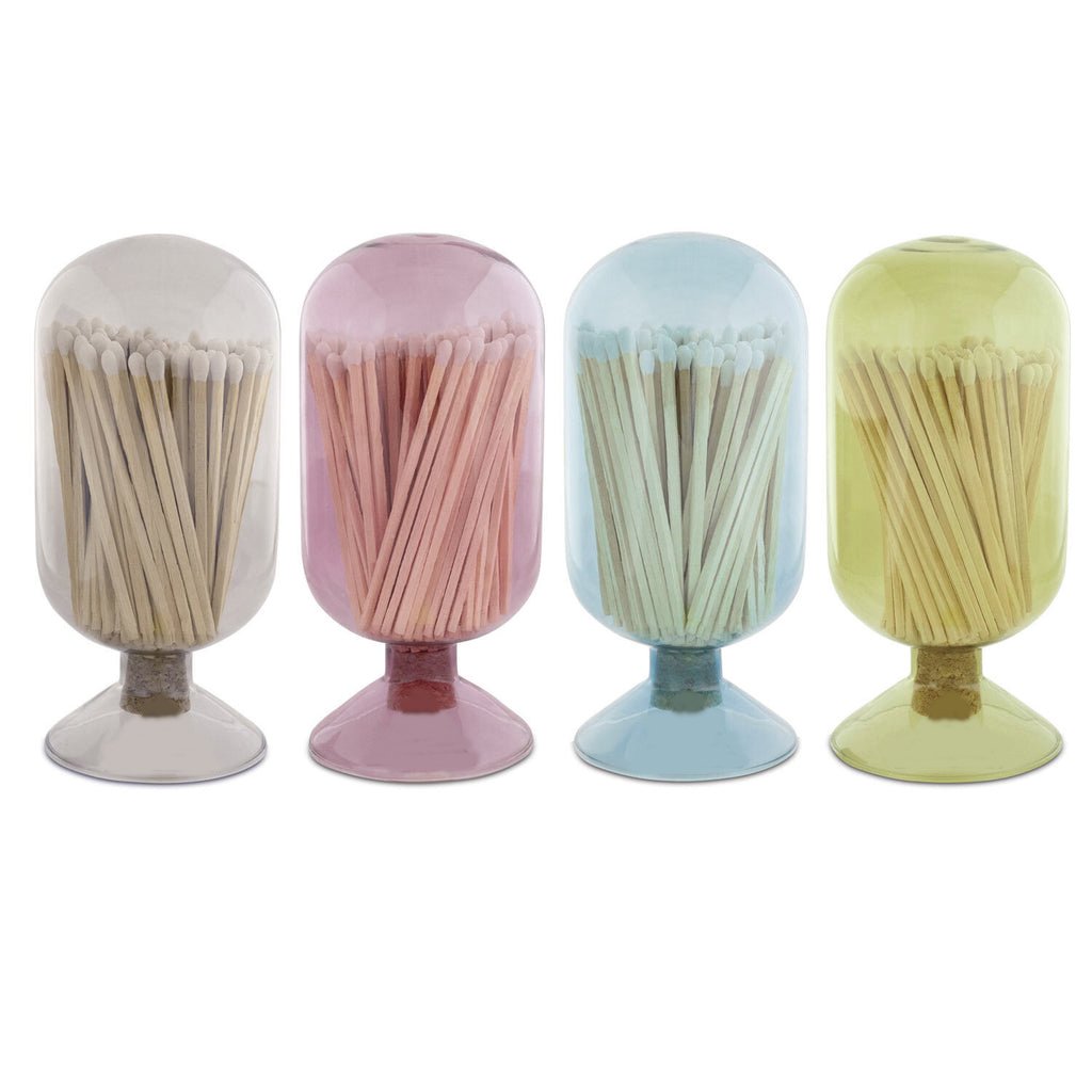 Glass Cloche Candle vessel Glass match cloche jar Bottle Factory Wholesale Custom Candle jars matches in glass jar with striker