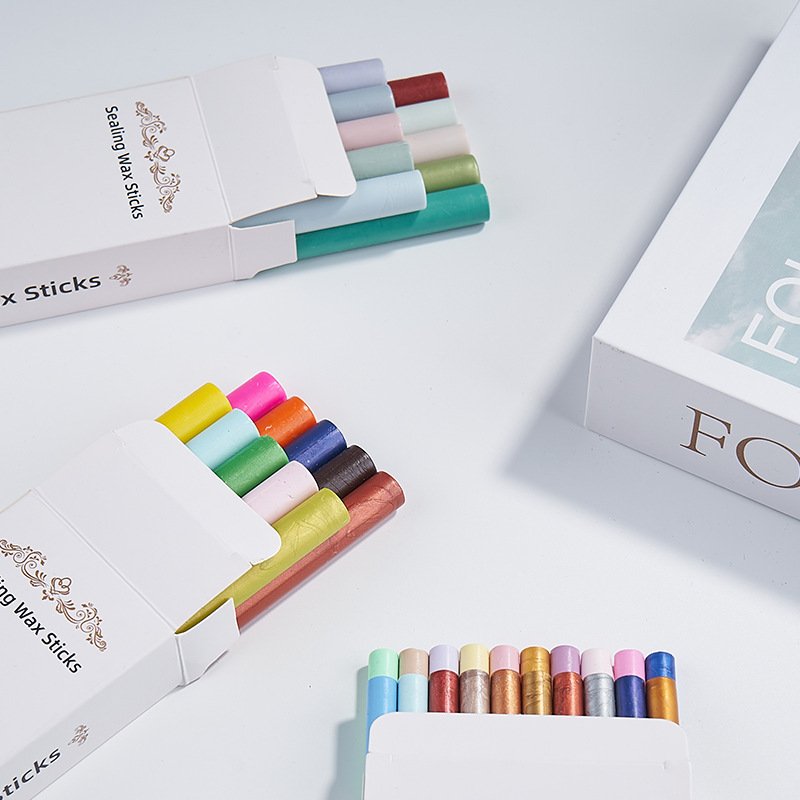Paper Box Pack 10pcs 11mm Glue Wax Stick 84 Color 20pcs 7mm Hot Sticks Sealing Custom Color DIY Match
