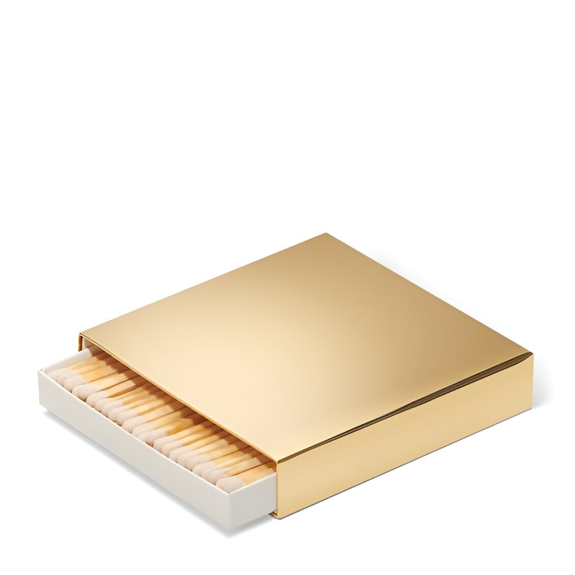 Exclusive Gold Color Brass Matchstick Cover Handmade High-Quality Matchbox Sleeve with Hotel Safety Feature Premium quality
