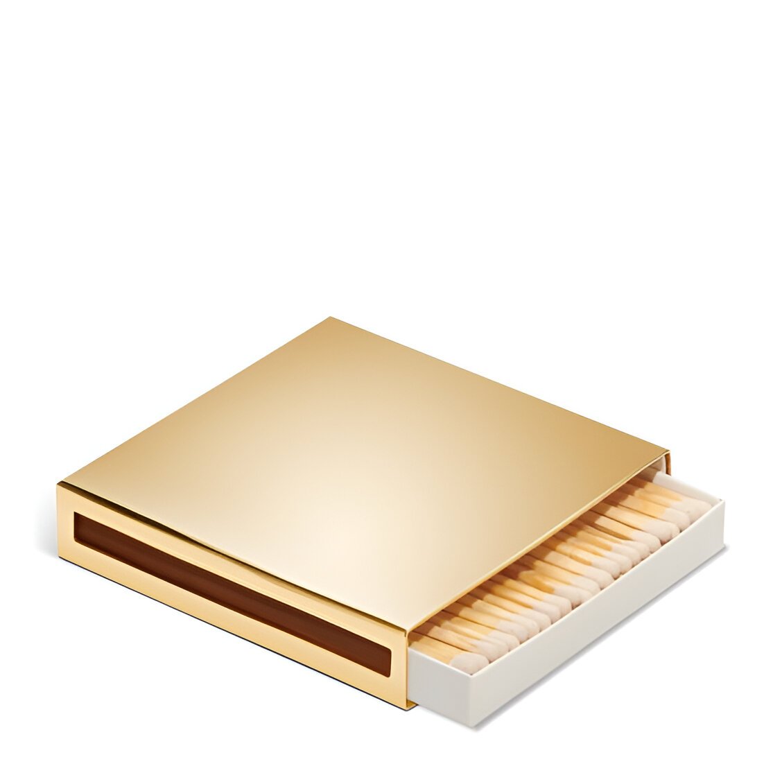 Exclusive Gold Color Brass Matchstick Cover Handmade High-Quality Matchbox Sleeve with Hotel Safety Feature Premium quality