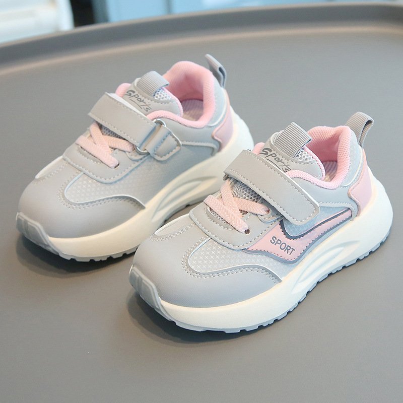 2024Spring and autumn new boys fashion matching sports shoes girls anti-slip wear Korean version of casual shoes