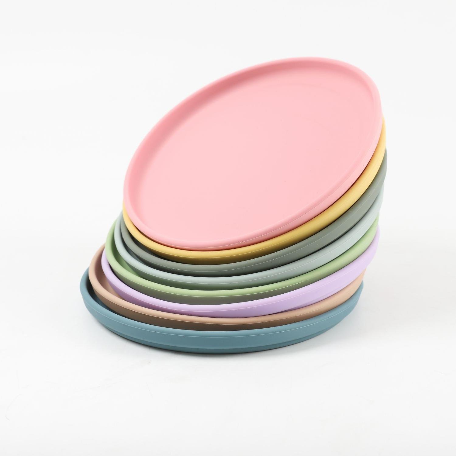 2024 color Design Silicon Plate food feeding for kids baby & toddlers Silicone Unbreakable Serving Dinner Decorated Desart