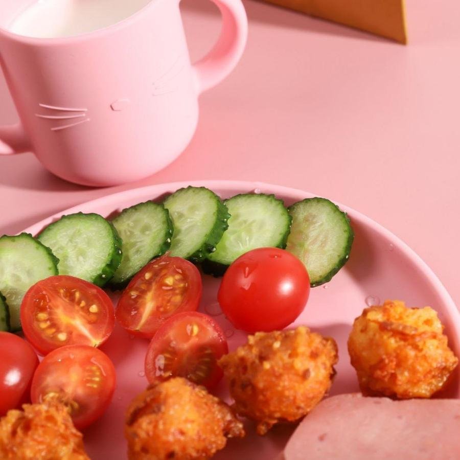 2024 color Design Silicon Plate food feeding for kids baby & toddlers Silicone Unbreakable Serving Dinner Decorated Desart