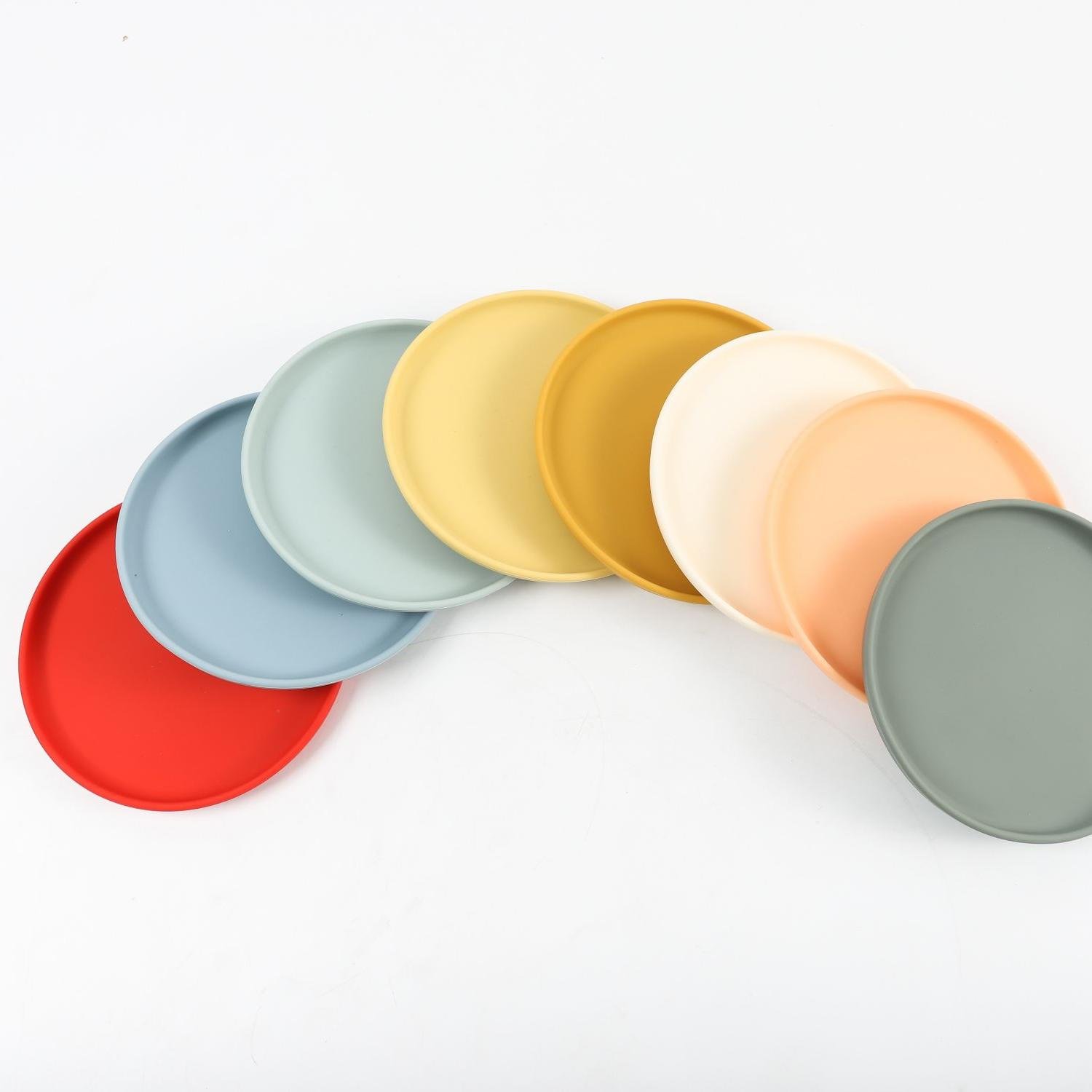2024 color Design Silicon Plate food feeding for kids baby & toddlers Silicone Unbreakable Serving Dinner Decorated Desart