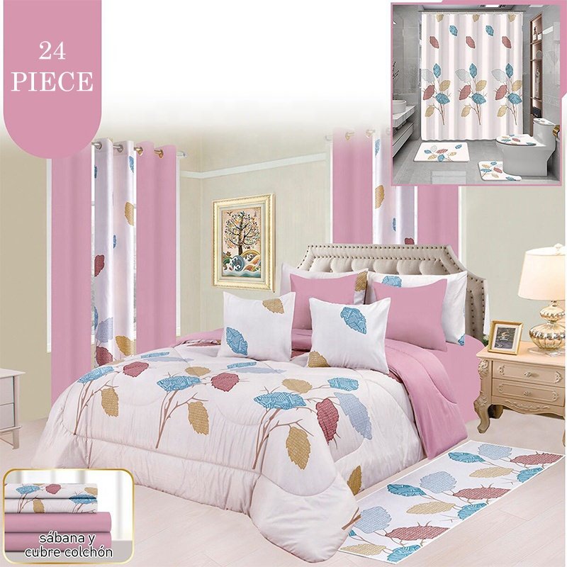good quality 24 piece bedding sets with matching curtains bedspread set and sheet king size curtain