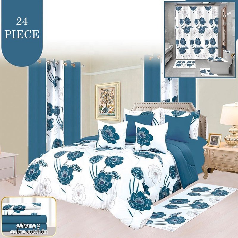 good quality 24 piece bedding sets with matching curtains bedspread set and sheet king size curtain