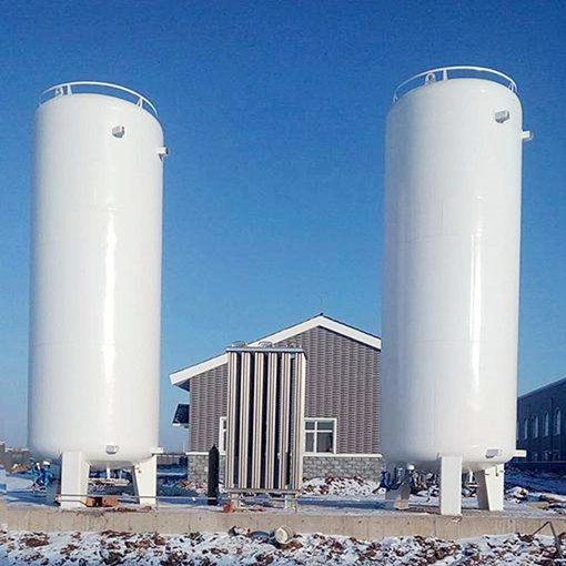 20m3 21.6bar 6 10 Ton Vertical Cryogenic Liquid Co2 Storage Tanks For Soda Filling Equipment