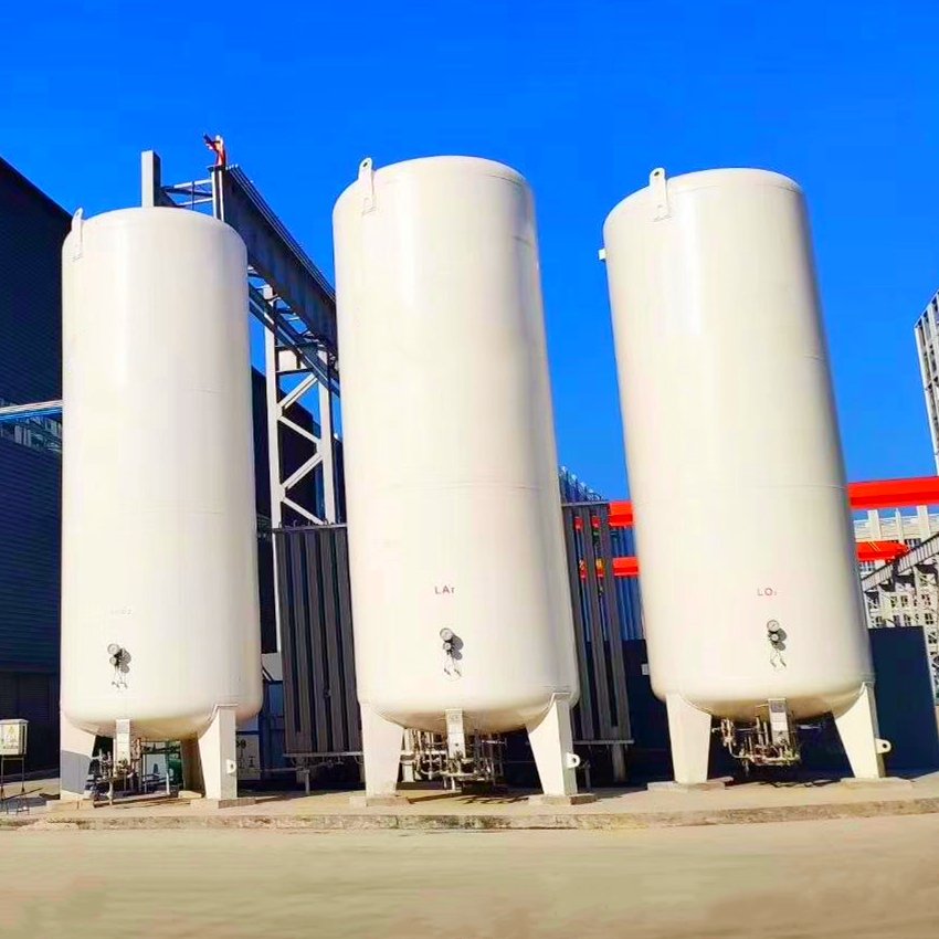 20m3 21.6bar 6 10 Ton Vertical Cryogenic Liquid Co2 Storage Tanks For Soda Filling Equipment