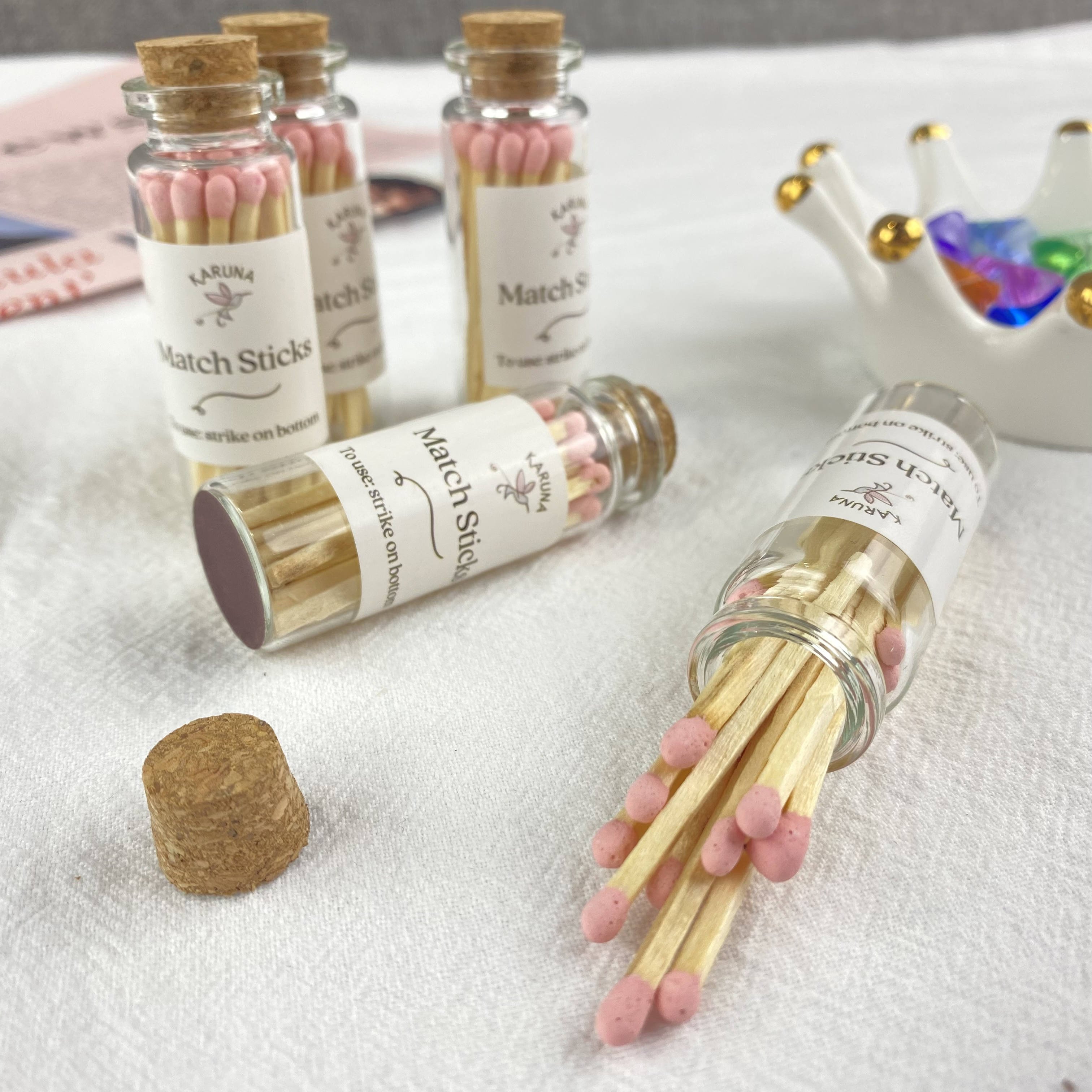 Wholesale 75 m Colored custom matches Safety Personalized Decorative Kitchen Hotel Candle Matches in Glass Jar