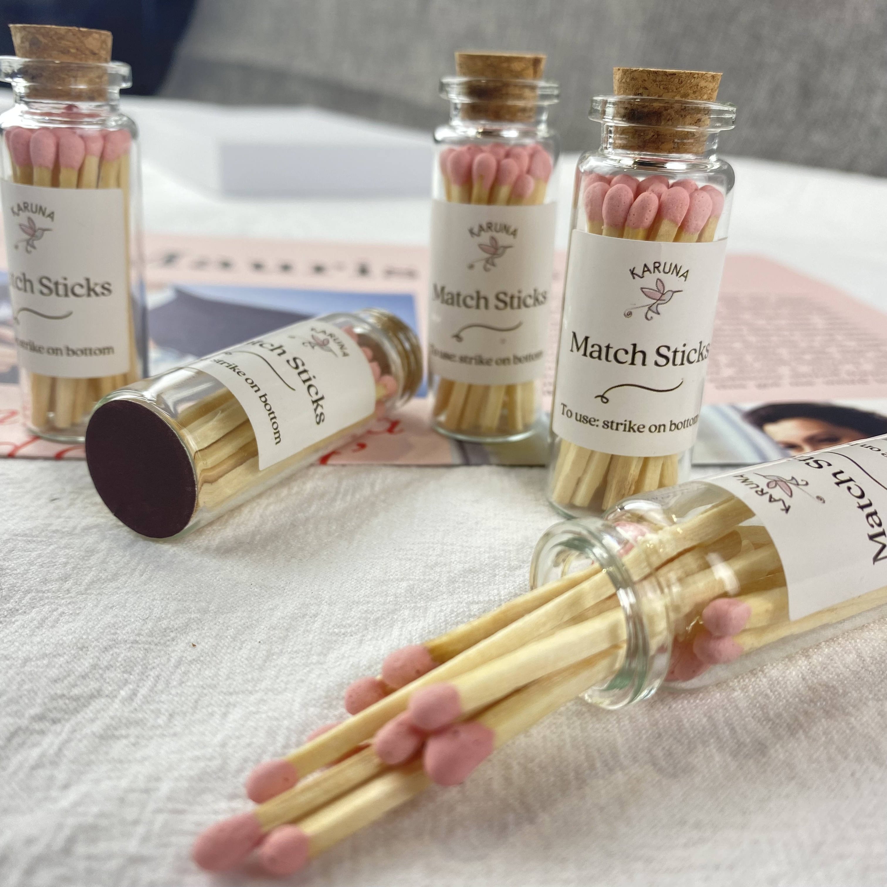 Wholesale 75 m Colored custom matches Safety Personalized Decorative Kitchen Hotel Candle Matches in Glass Jar