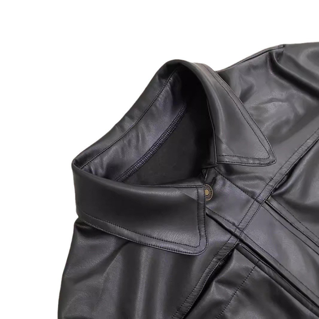Winter Fall Women Leather Outfits Stretch Pu Leather Crop Jacket And Cargo Pants Matching Y2K Cargo Leather Two Piece Set Women