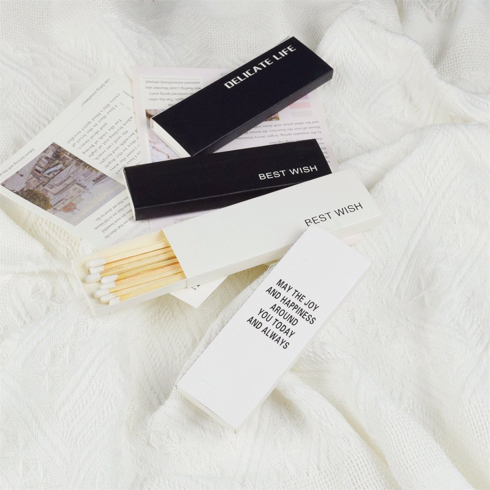 Wholesale festival birthday gift for candle matchsticks custom long matches matchbox colored matches