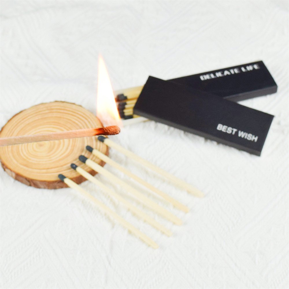 Wholesale festival birthday gift for candle matchsticks custom long matches matchbox colored matches