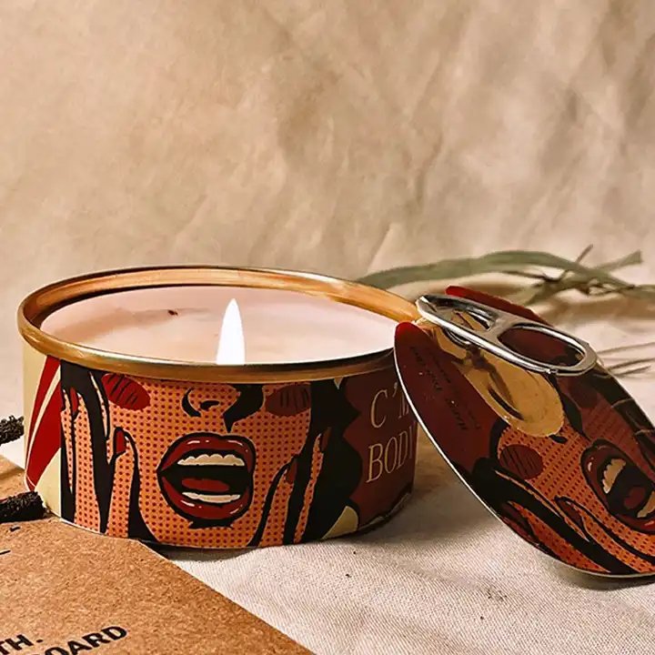 Aroma products for home bedroom relaxes emotions soy tin can candle handmade scented candle