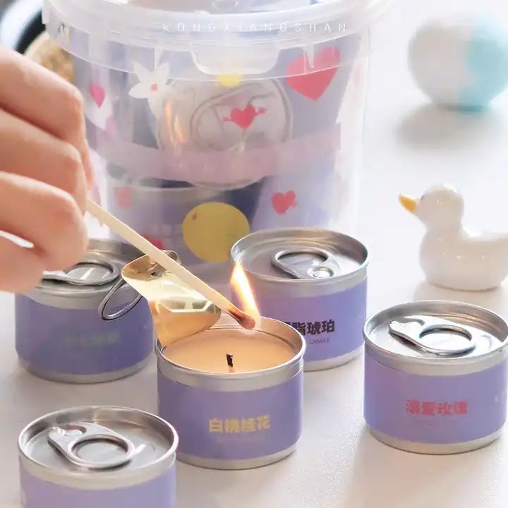 Aroma products for home bedroom relaxes emotions soy tin can candle handmade scented candle