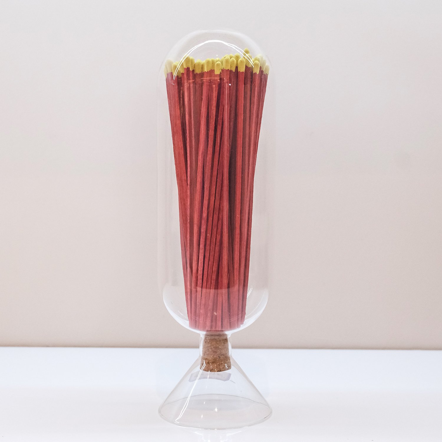 Wholesale Customized Match Decorative Custom Logo Long Wooden Stick Glass Bottle Of matches with logo
