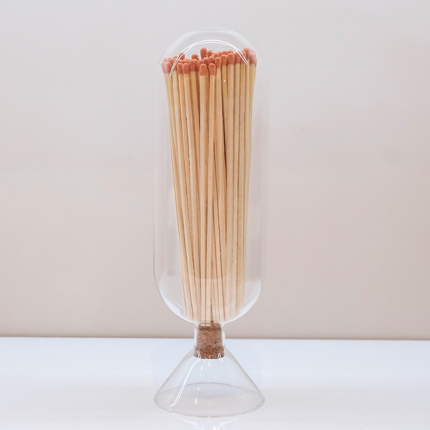 Wholesale Customized Match Decorative Custom Logo Long Wooden Stick Glass Bottle Of matches with logo