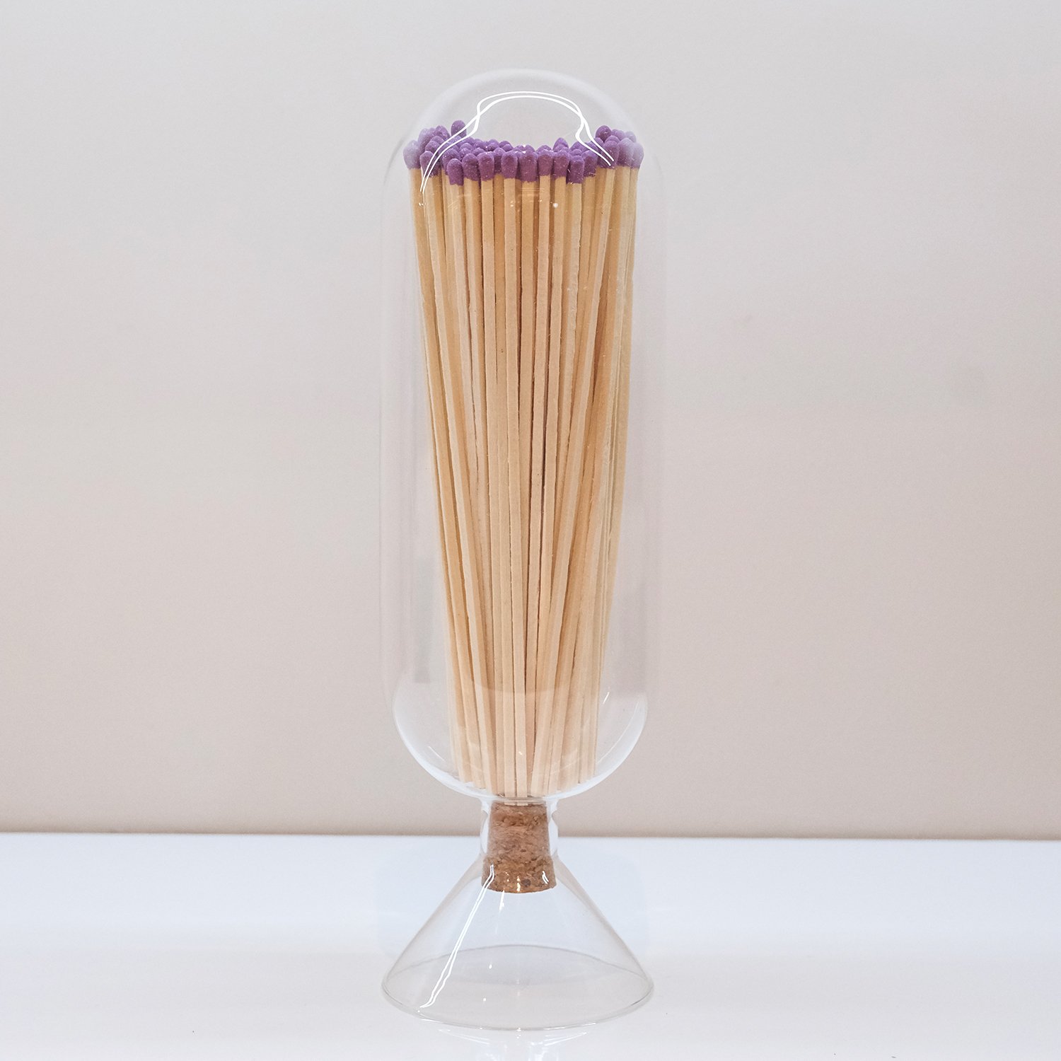 Wholesale Customized Match Decorative Custom Logo Long Wooden Stick Glass Bottle Of matches with logo