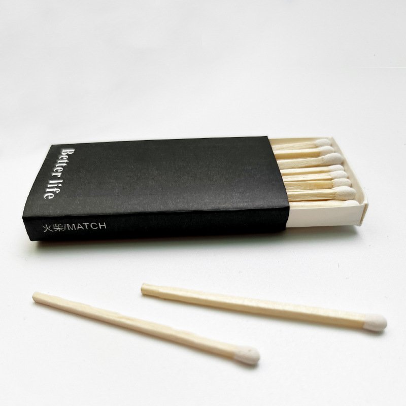 Custom Logo 55mm 15 Sticks Per Box Retro Cigars Old Fashioned Safety Birthday Candle Matches