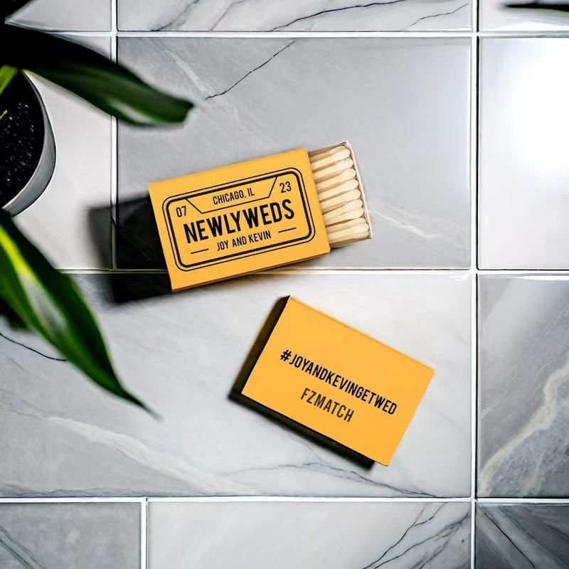 Luxury Custom LOGO Color Matches Long Pole Matchbox With Wooden Bulk Sales Matchbox Customized Match Boxes