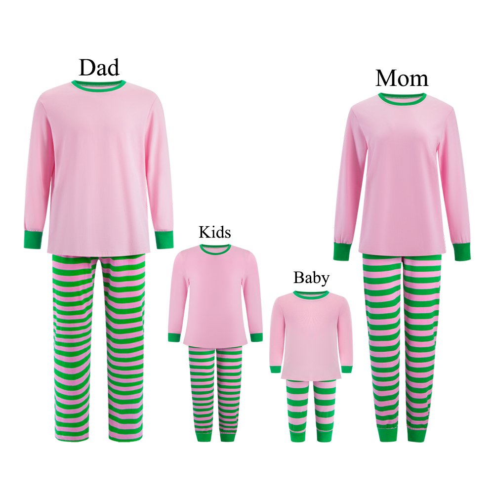 2024 Custom Print Sublimation Xmas Winter Warm Soft Pants Pyjamas Blank Cotton Pajamas Set Matching Christmas Pajamas for Family